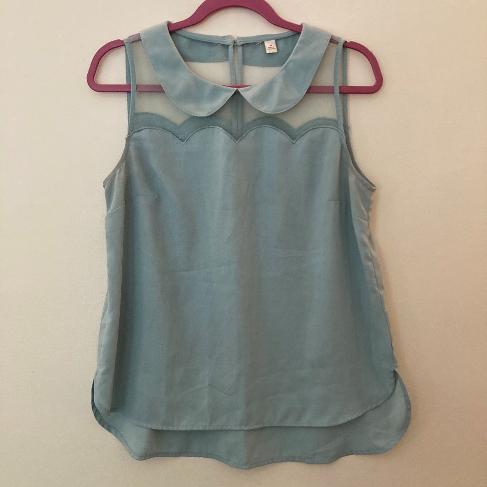 Turquoise Peter Pan Tank